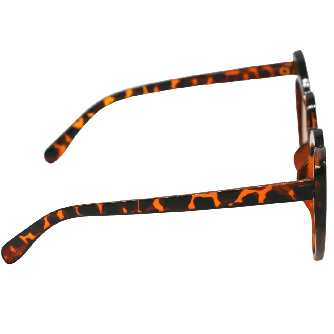 Leopard Heart Cat-Eye Sunglasses (Each)