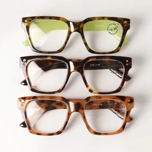 Leopard Square Glasses Frame Reading Glasses - Light Leopard