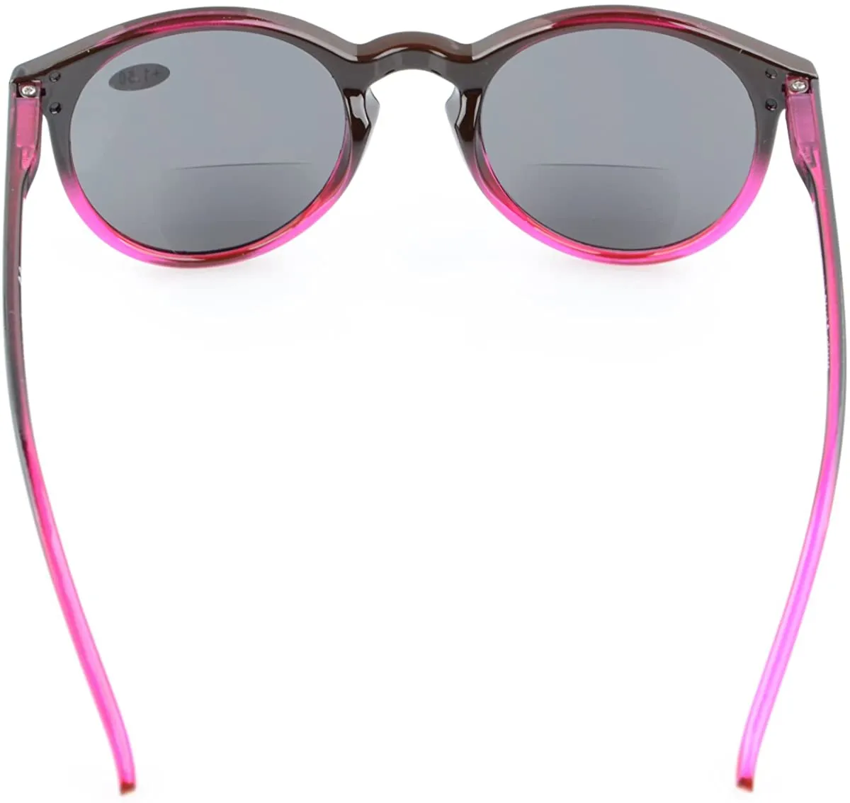 Life Paths Bifocal Black Red Round Reading Spring Hinge Sunglasses