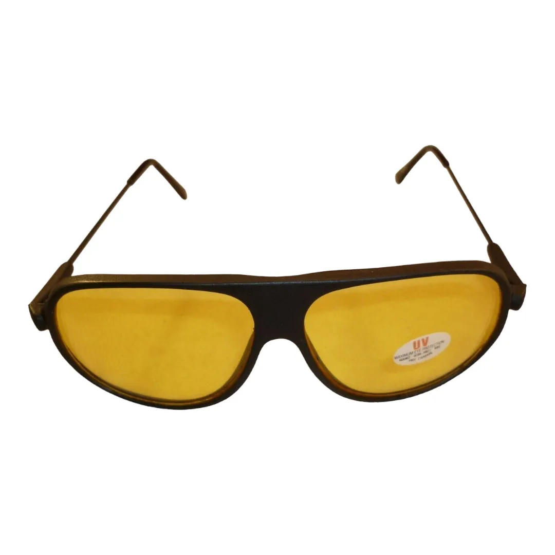 LIFETIME OPTICS YELLOW SUNGLASSES UV-400- Black