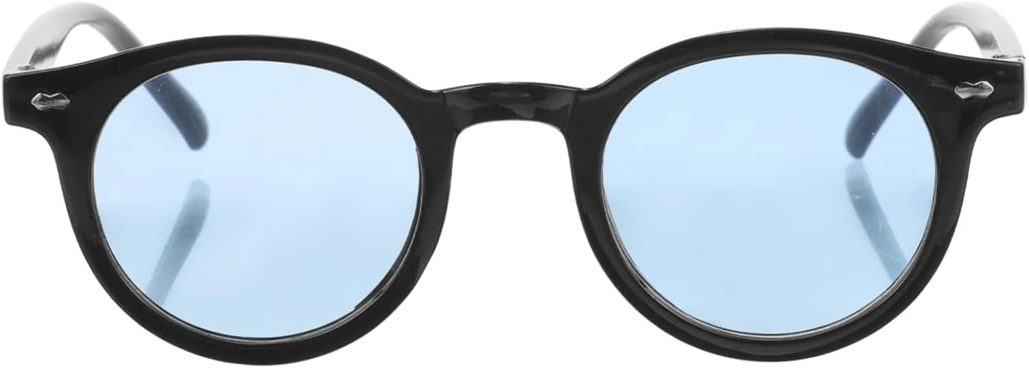 LIFKOME Fashionable Round Sunglasses Black Uv400 Polarized Sunglasses Outdoor Driving Cycling Trendy