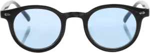 LIFKOME Fashionable Round Sunglasses Black Uv400 Polarized Sunglasses Outdoor Driving Cycling Trendy