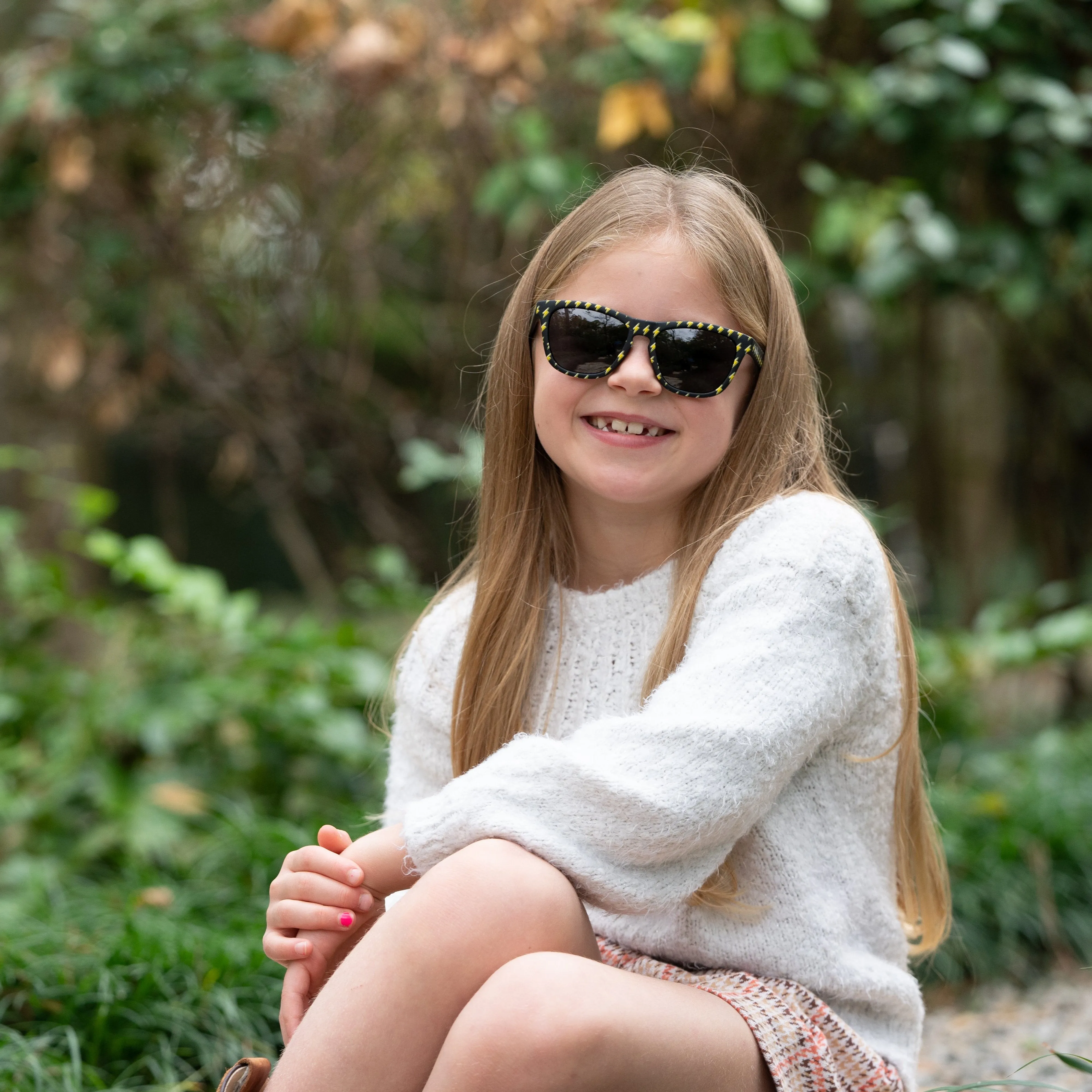Lightning Never Strikes Twice - Lightening Bolt Print Sunglasses For Kids