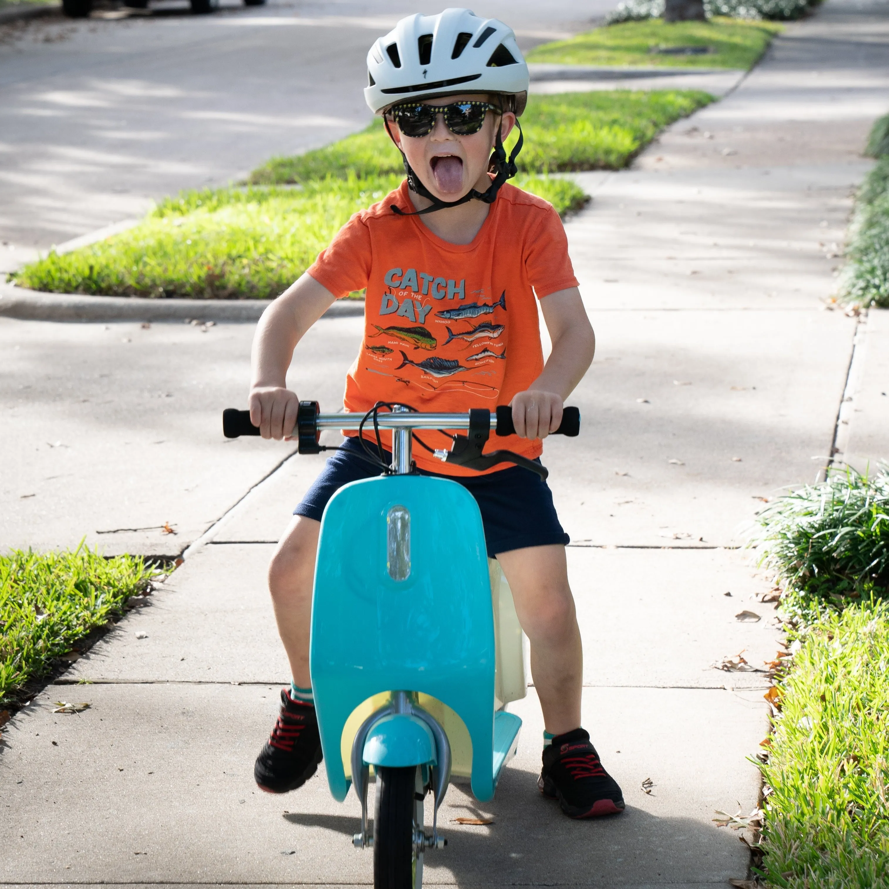 Lightning Never Strikes Twice - Lightening Bolt Print Sunglasses For Kids