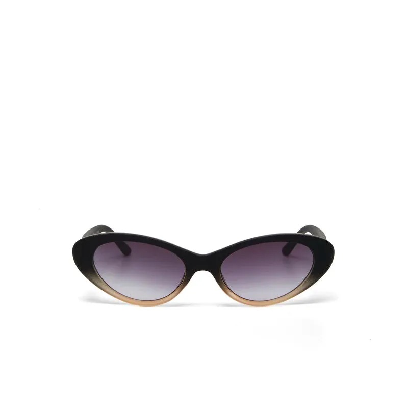 LINA SMALL CAT EYE SUNGLASSES - Black Faded Pink