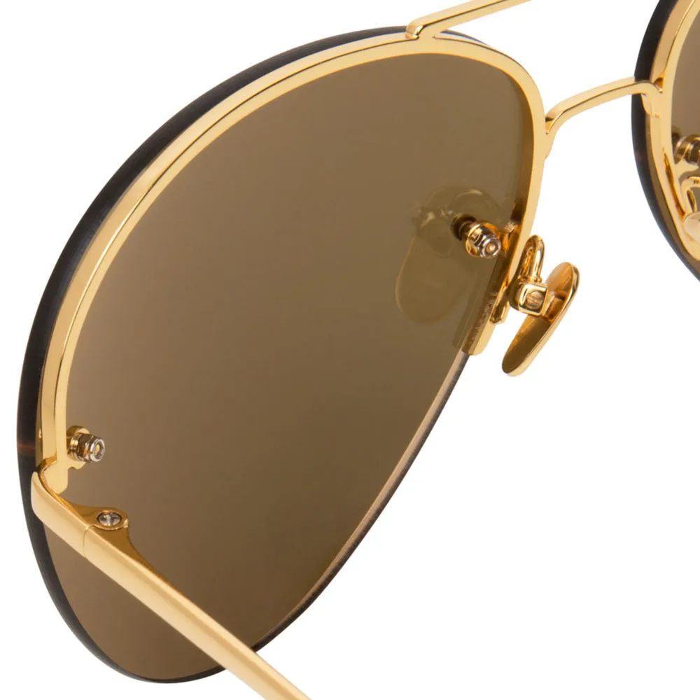 Linda Farrow 574 C1 Aviator Sunglasses