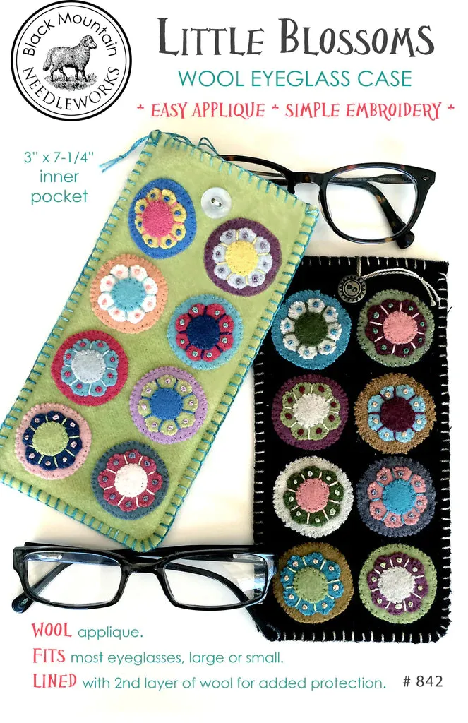 Little Blossoms Wool Eyeglass Case Quilt Pattern