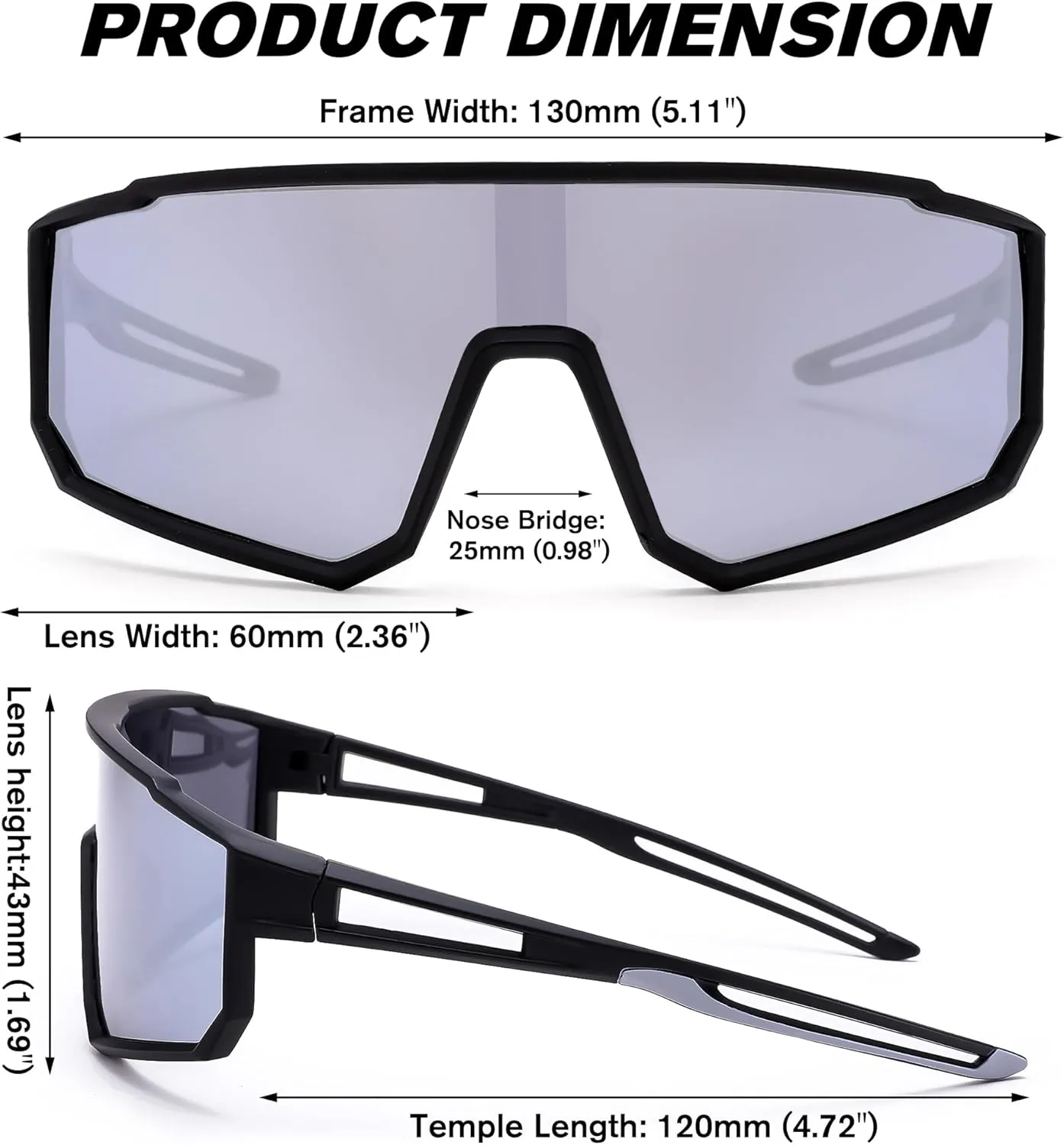 LIU·WEN Kids Sunglasses Polarized Baseball Sunglasses - Flexible Sports Cycling Glasses for Youth Boys Girls Age 6-14