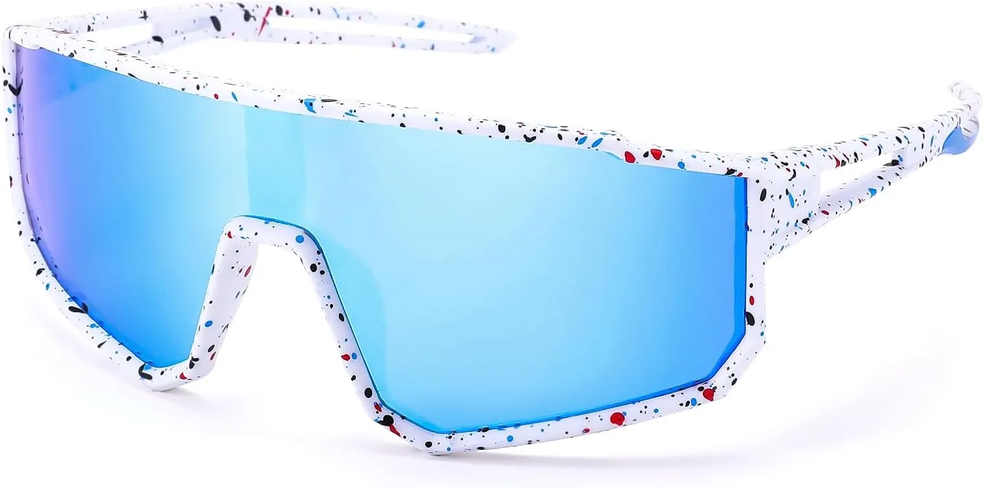 LIU·WEN Kids Sunglasses Polarized Baseball Sunglasses - Flexible Sports Cycling Glasses for Youth Boys Girls Age 6-14