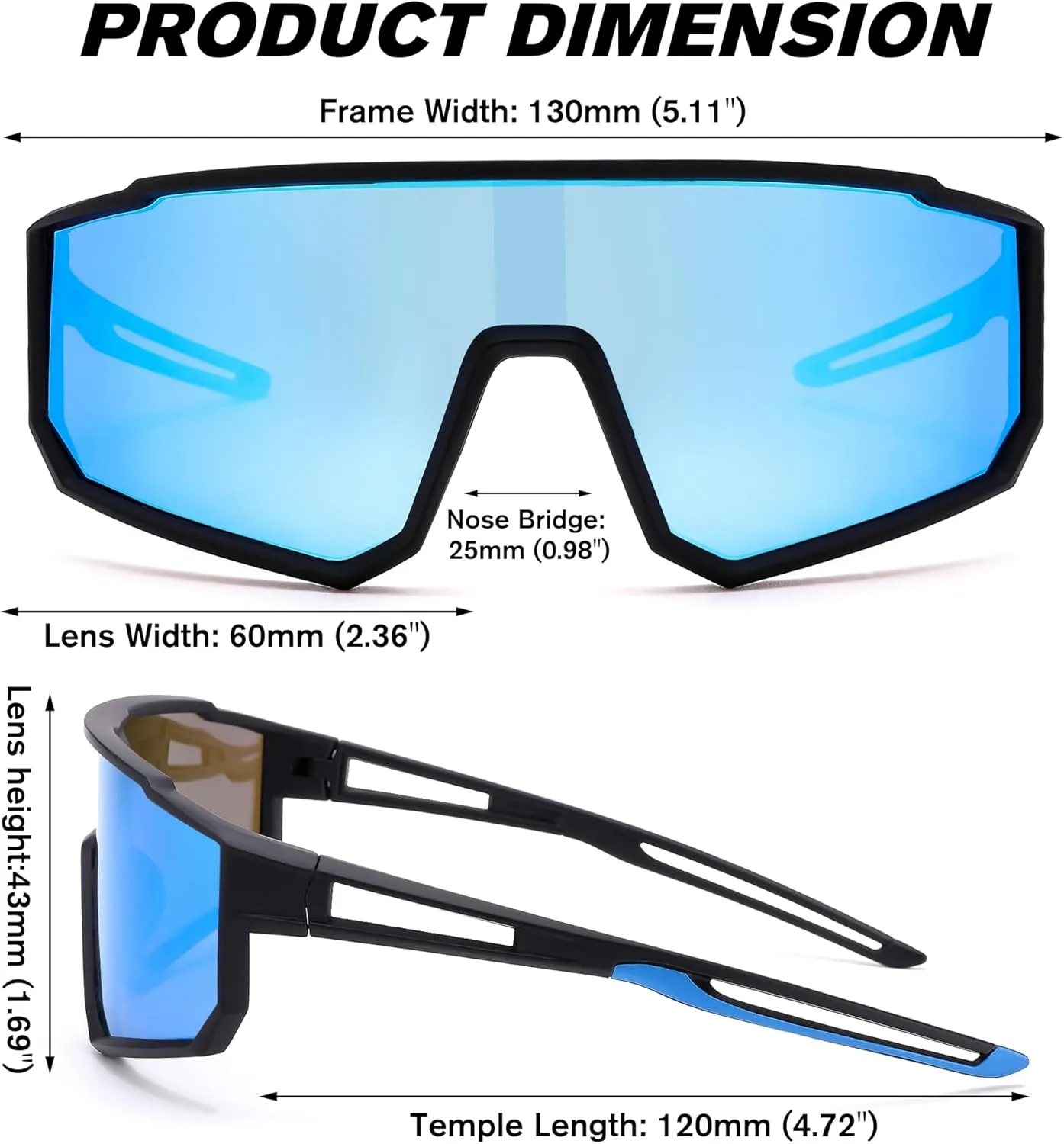 LIU·WEN Kids Sunglasses Polarized Baseball Sunglasses - Flexible Sports Cycling Glasses for Youth Boys Girls Age 6-14