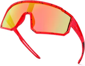 LIU·WEN Kids Sunglasses Polarized Baseball Sunglasses - Flexible Sports Cycling Glasses for Youth Boys Girls Age 6-14