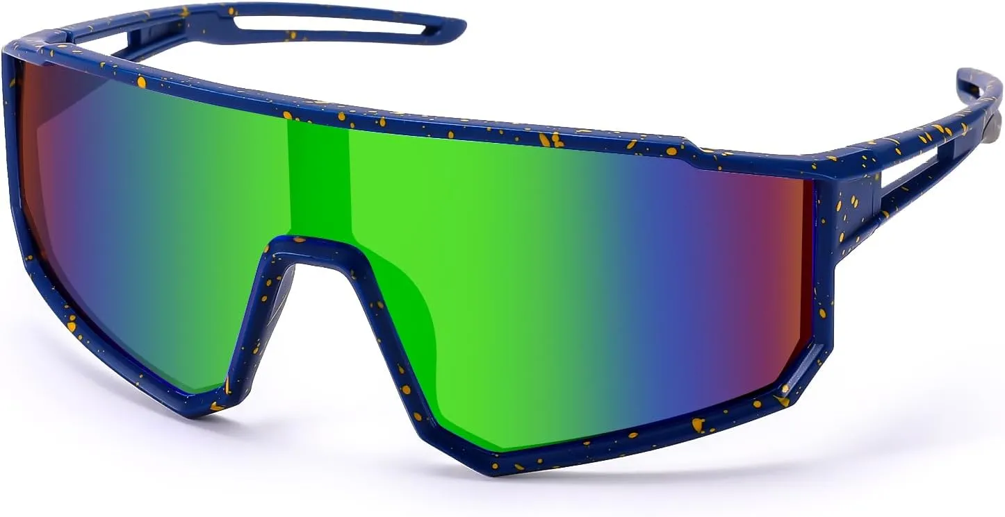 LIU·WEN Kids Sunglasses Polarized Baseball Sunglasses - Flexible Sports Cycling Glasses for Youth Boys Girls Age 6-14