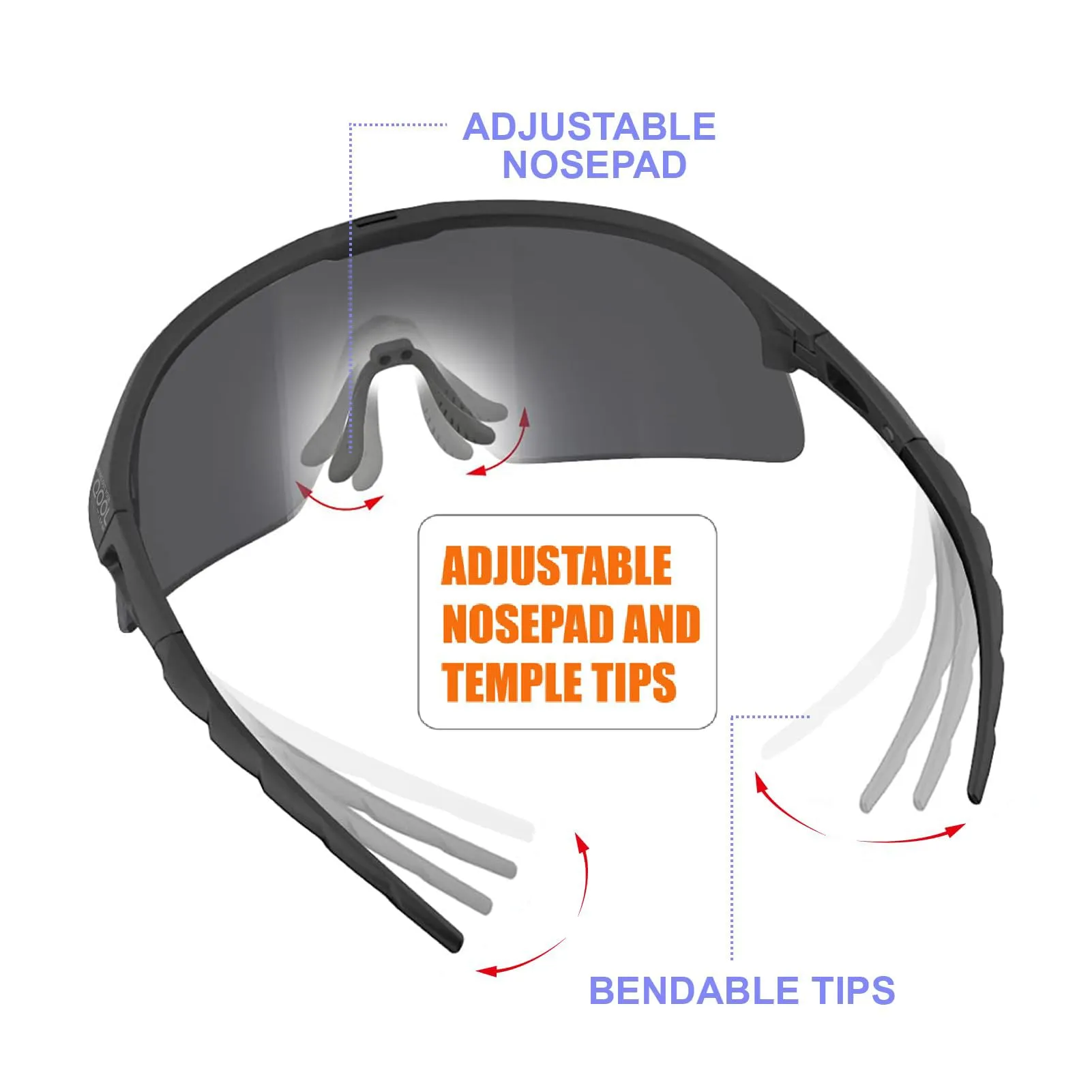 Living out your qool time Polarized Shield Cycling Sunglasses for Men and Women, Volleyball Running Golfing MTB 118