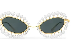Louis Vuitton Lv Wire Pearls Sunglasses Gold/Black Lenses