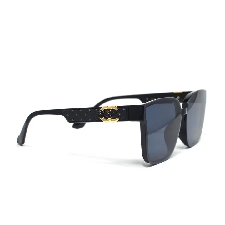 Luv and Co. Chanel Inspired Black Frame Sunglasses