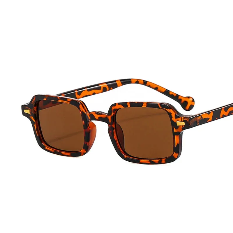 Luxurious Rectangle Sunglasses Women Oval Vintage Shades