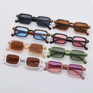 Luxurious Rectangle Sunglasses Women Oval Vintage Shades