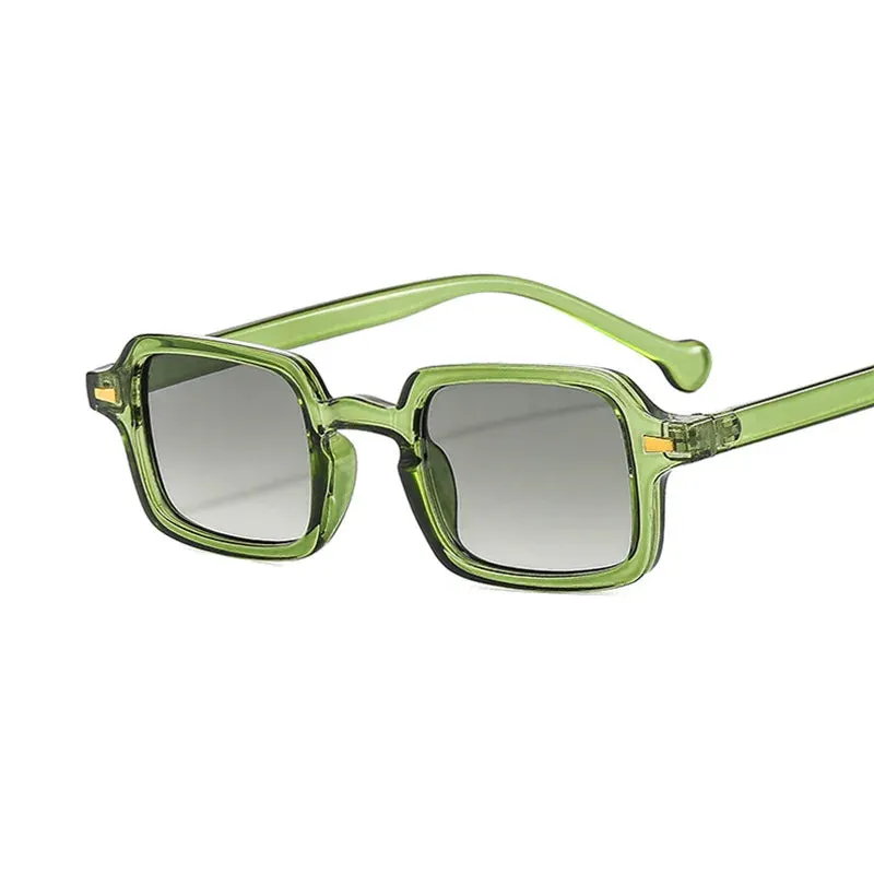 Luxurious Rectangle Sunglasses Women Oval Vintage Shades