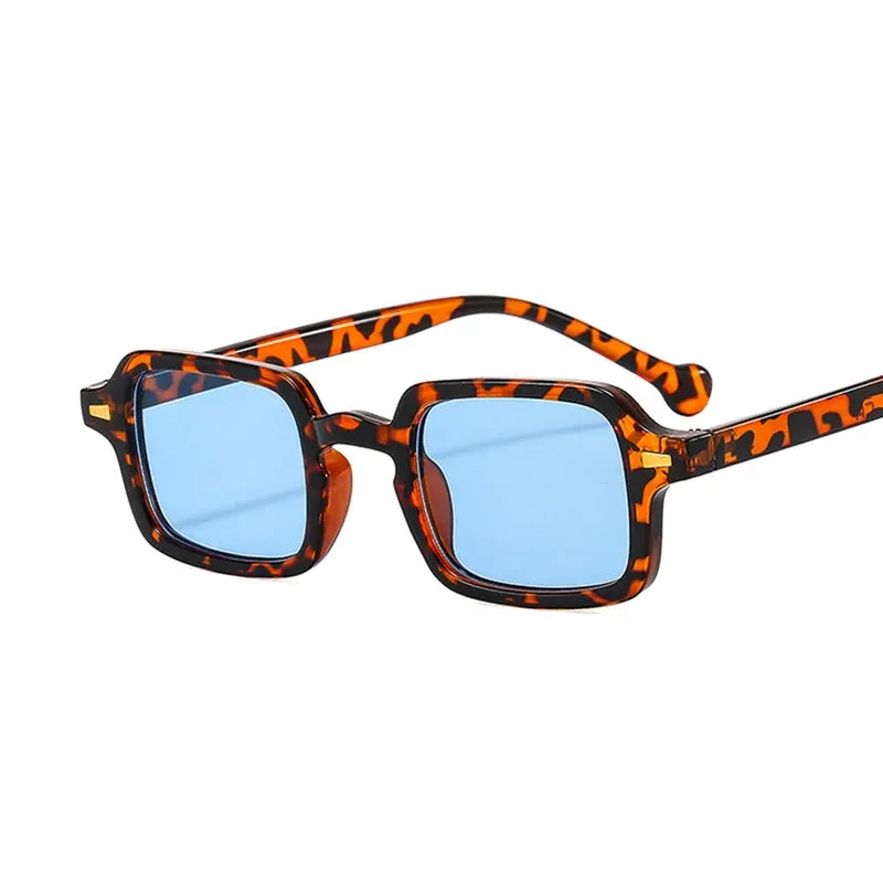 Luxurious Rectangle Sunglasses Women Oval Vintage Shades