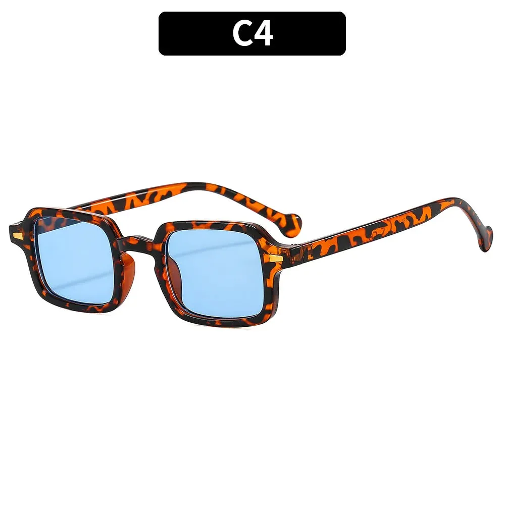 Luxurious Rectangle Sunglasses Women Oval Vintage Shades