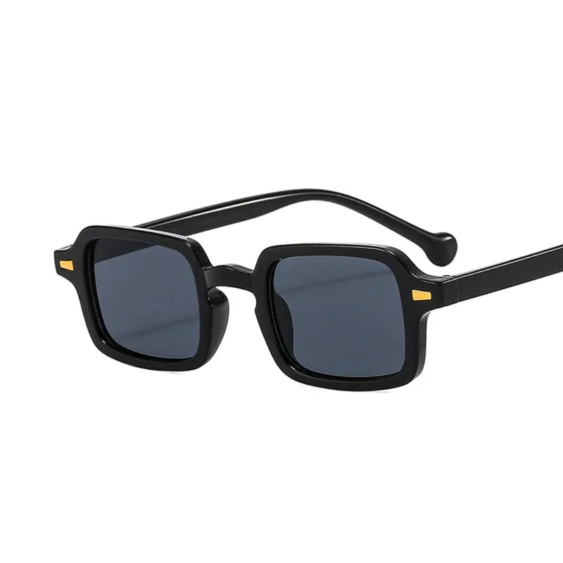 Luxurious Rectangle Sunglasses Women Oval Vintage Shades