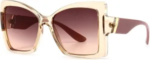 Luxury Big Frame Cat Eye Sunglasses Women Fashion Vintage Popular Travel for Female Uv400