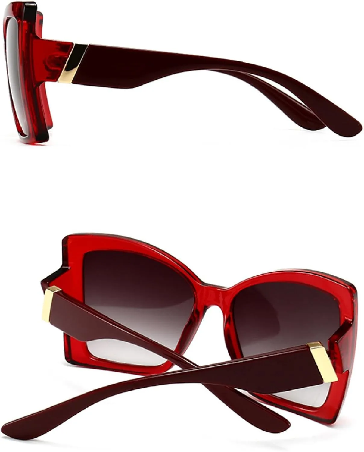 Luxury Big Frame Cat Eye Sunglasses Women Fashion Vintage Popular Travel for Female Uv400
