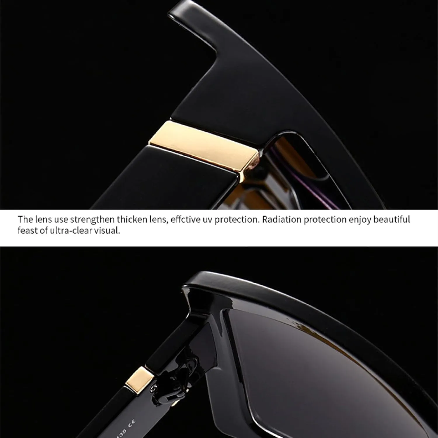 Luxury Big Frame Cat Eye Sunglasses Women Fashion Vintage Popular Travel for Female Uv400