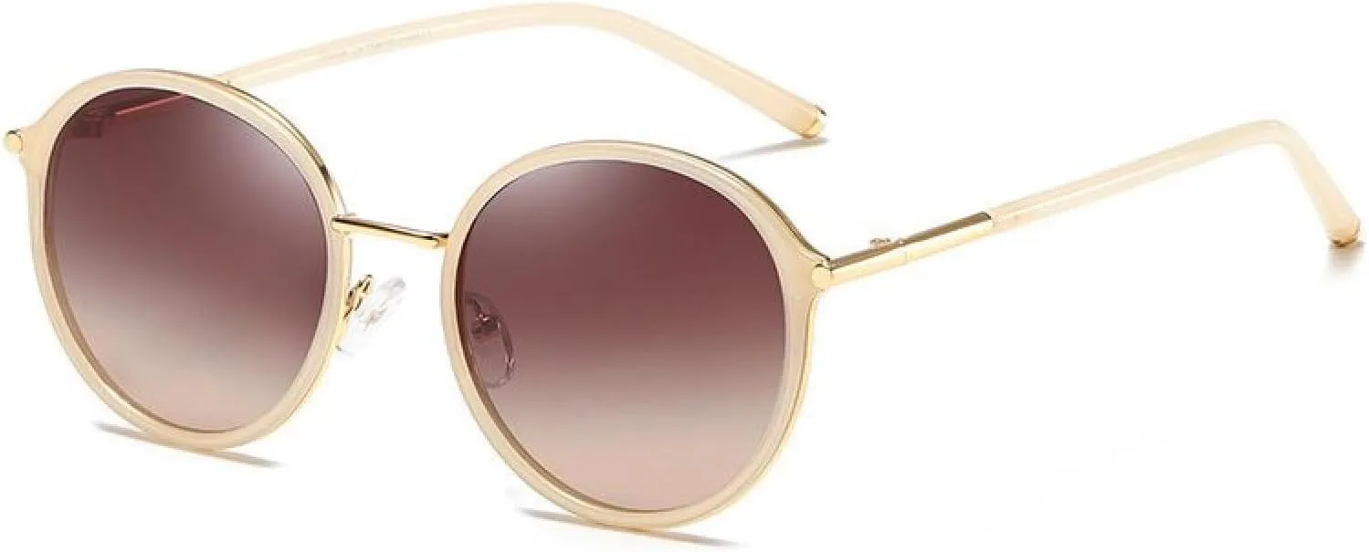 Luxury Round Women Sunglasses Metal Frame Sun Glasses Classic Black Shades Eyewear Uv400