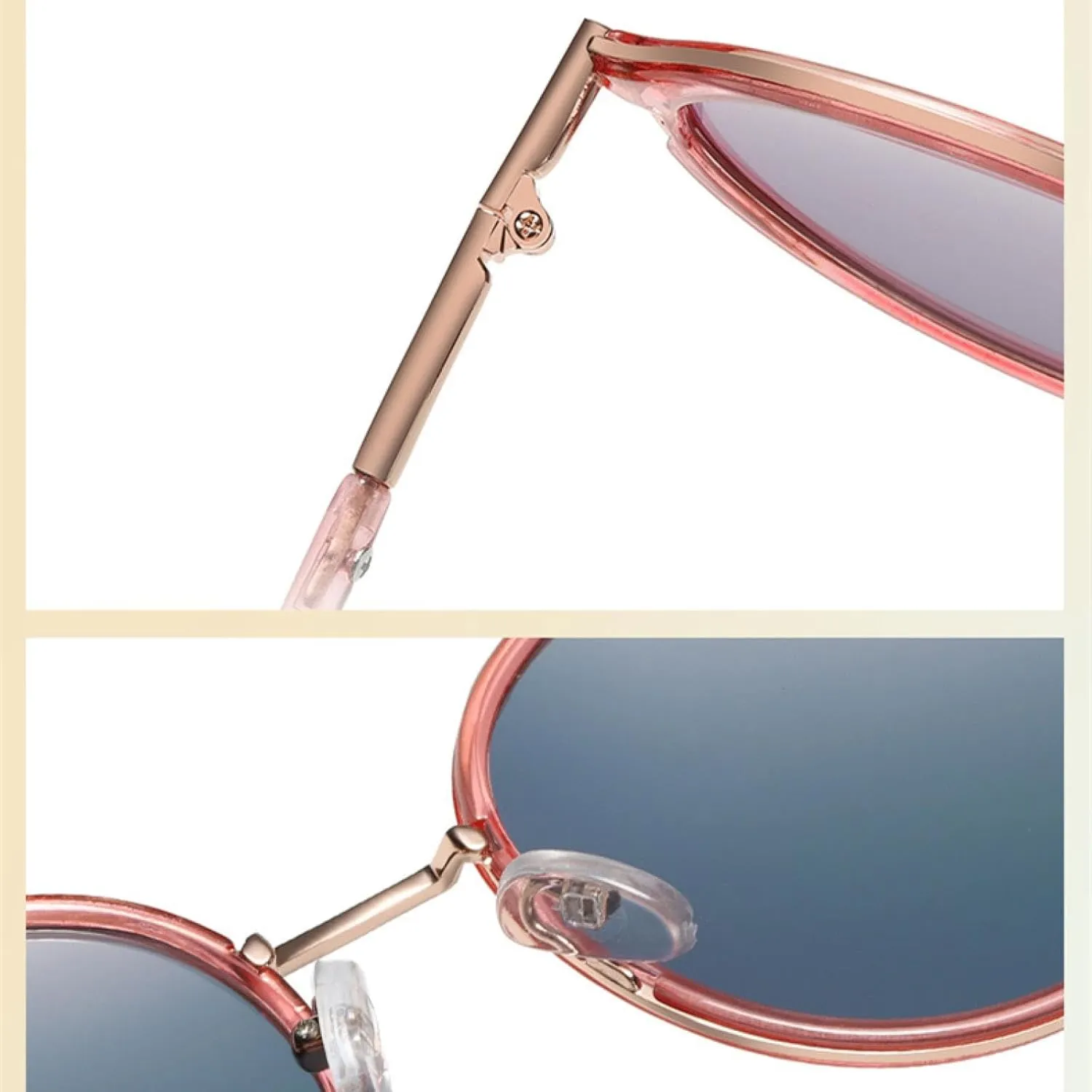 Luxury Round Women Sunglasses Metal Frame Sun Glasses Classic Black Shades Eyewear Uv400