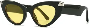 Luxury Vintage Cat Eye Big Frame Sunglasses for Women Female Punk Rivet Popular Outdoor Uv400