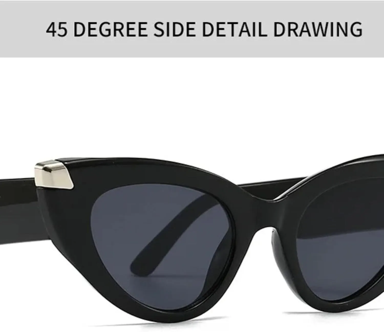 Luxury Vintage Cat Eye Big Frame Sunglasses for Women Female Punk Rivet Popular Outdoor Uv400