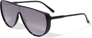 Lyon Flat Top Round Shield Fashion Sunglasses