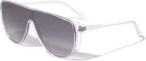 Lyon Flat Top Round Shield Fashion Sunglasses