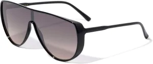 Lyon Flat Top Round Shield Fashion Sunglasses