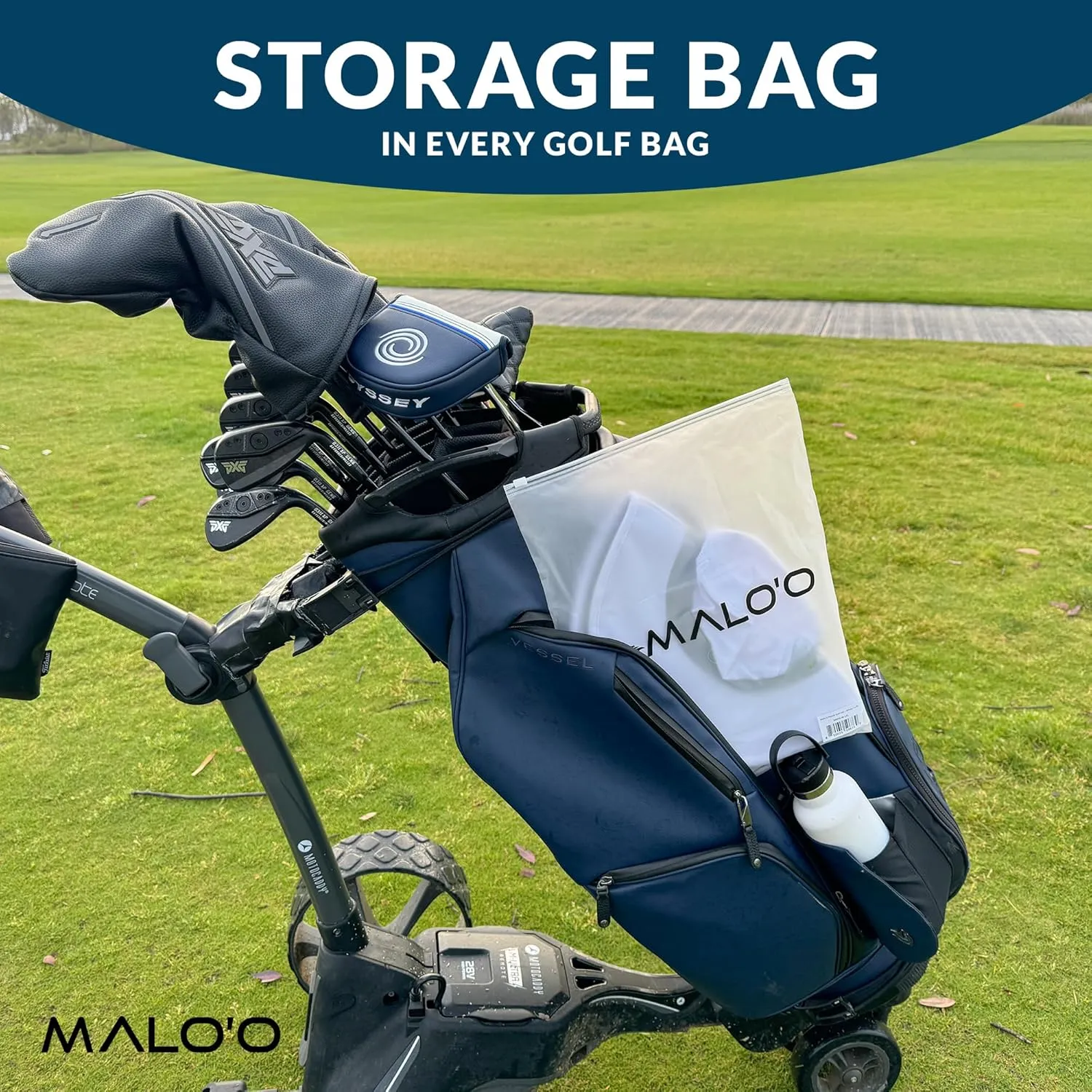 Malo'o Golf Hat with UPF 50  Protection, Adjustable Sizes, Comfortable Band, Anti-Glare Underbrim