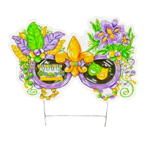 Mardi Gras Sunglasses Yard Sign (Each)