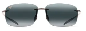 Maui Jim Breakwall Rimless Gloss Black Polarized Sunglasses