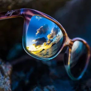 Maui Jim Women's Starfish Sunglasses in Sandstone with Blue Frames and Maui Rose Lens