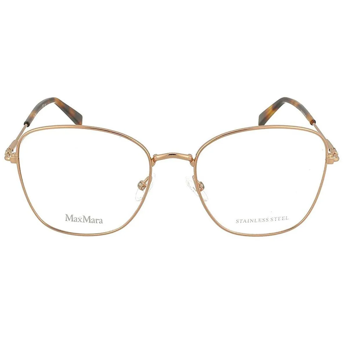 Max Mara Women's Eyeglasses - Gold Copper Metal Frame | MM1396-0DDB-52-17-140