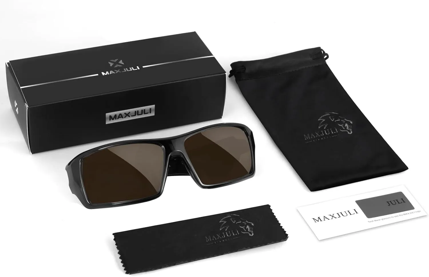 MAXJULI Polarized Wrap Around Sports Sunglasses for Big Heads Men Women UV400 Protection Sun Glasses 8232