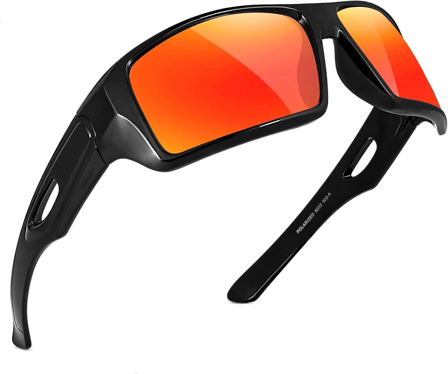 MAXJULI Polarized Wrap Around Sports Sunglasses for Big Heads Men Women UV400 Protection Sun Glasses 8232