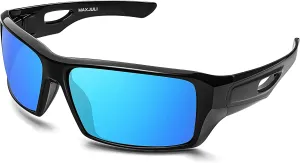 MAXJULI Polarized Wrap Around Sports Sunglasses for Big Heads Men Women UV400 Protection Sun Glasses 8232