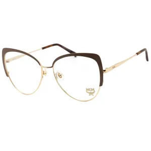 MCM Women's Eyeglasses - Clear Demo Lens Shiny Gold/Nude Cat Eye Frame | MCM2128 737