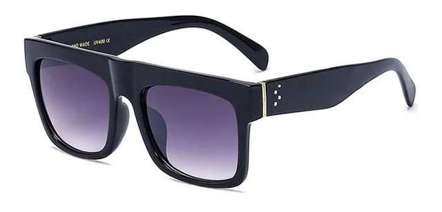 Men Flat Top Super-square Sunglasses