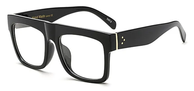 Men Flat Top Super-square Sunglasses