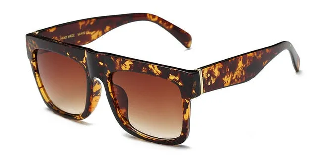 Men Flat Top Super-square Sunglasses