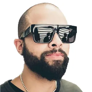 Men Flat Top Super-square Sunglasses
