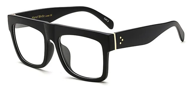 Men Flat Top Super-square Sunglasses