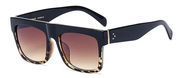 Men Flat Top Super-square Sunglasses